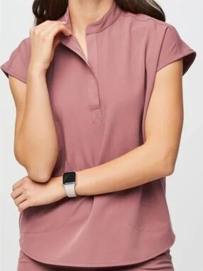 Figs Rafaela Oversized Mandarin Collar Scrub Top Sz XXL